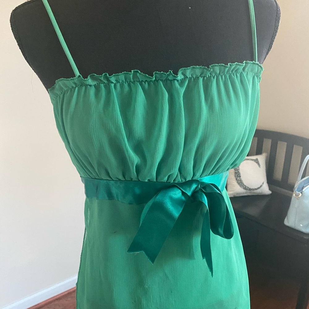 Emerald green strap top